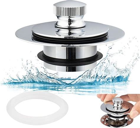 Artiwell Universal Lift and Turn Bath Drain Stopper and Cover, Bathtub ...