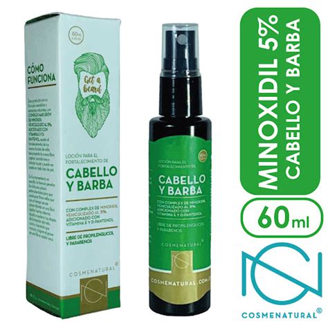 Minoxidil Loción Fortalecimiento Cabello Y Barba Cosmenatural X 60 Ml