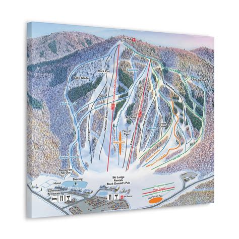 Calabogie Peaks Ski Trail Map 3-D Canvas Poster Ontario Canada - Etsy