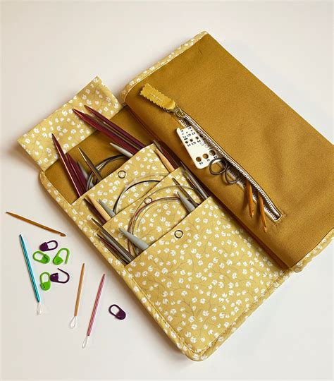 Knitting Needle Case Pdf Sewing Pattern Tutorial Two Sizes Two Pdf