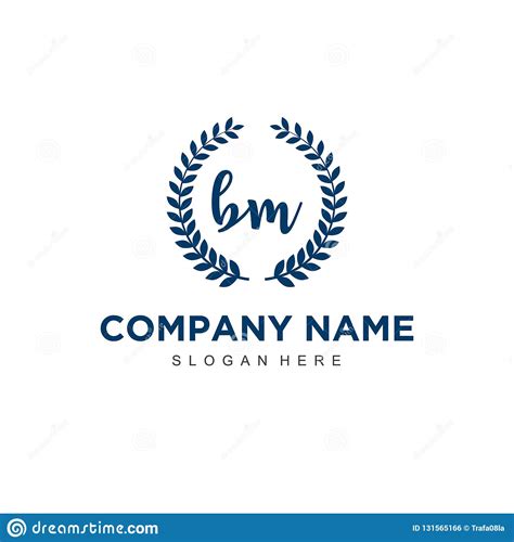 Initial Letter BM Logo Template Design Stock Illustration ...