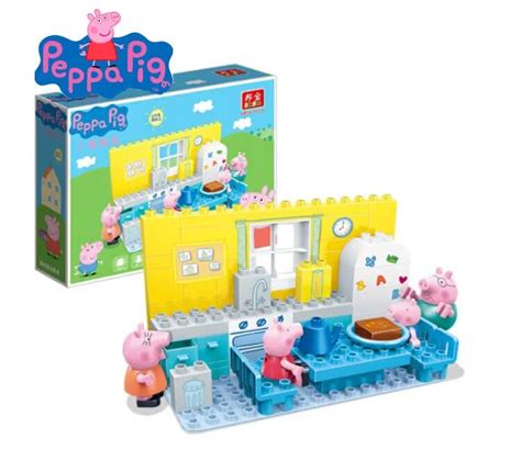 New Genuine Peppe Pig Building Blocks Set Of Pieces Includes