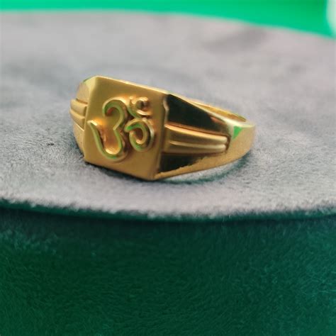 Showroom Of 22k Gold Om Ring For Mens Jewelxy 201487