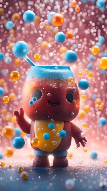 Premium AI Image | 3D fizzy drink cartoon character illustration