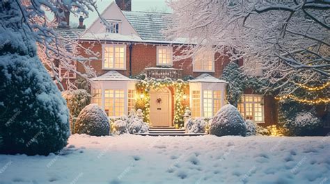 Premium AI Image | Christmas in the countryside manor English country ...