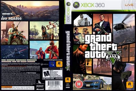 GTA V XBOX 360 dvd cover (2013) USA