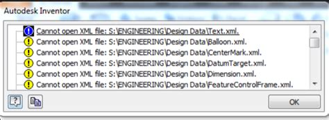 O erro Não é possível abrir o arquivo XML caminho de dados é