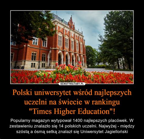 Polski uniwersytet wśród najlepszych uczelni na świecie w rankingu