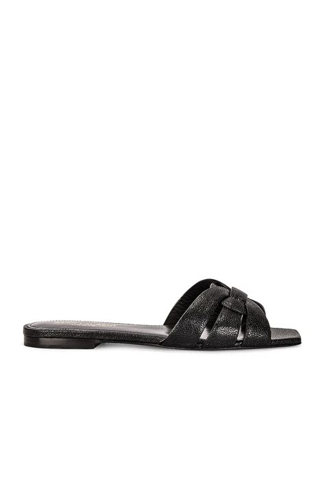 Saint Laurent Nu Pieds Sandals In Nero Fwrd