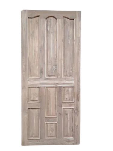 Rectangular Shaped Polished Termite Proof Solid Teak Wood Entrance Door