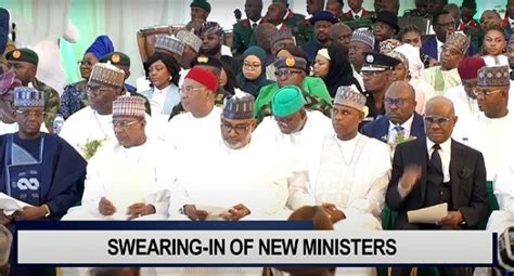 HAPPENING NOW President Tinubu Swears In New Ministers Kanyi Daily News