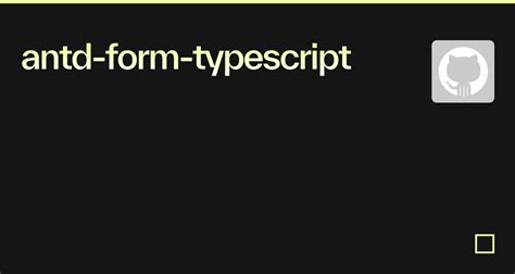 Antd Form Typescript Codesandbox