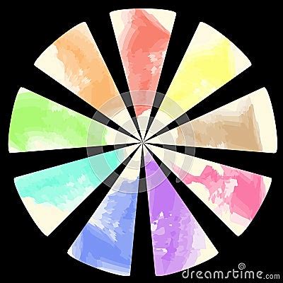 Nine-color Color Palette Cartoon Vector | CartoonDealer.com #121077827