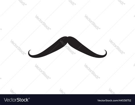 Moustache Icon Black Retro Style Mustache Shave Vector Image