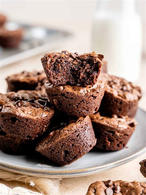 Fudgy Mini Brownie Bites Broken Oven Baking