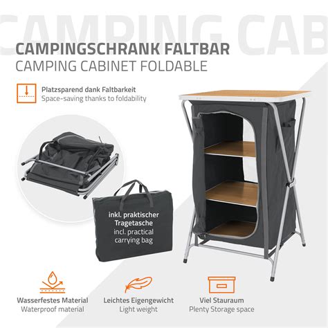 Armoire De Camping Pliable Polyvalente Chariot De Service Et Voyage