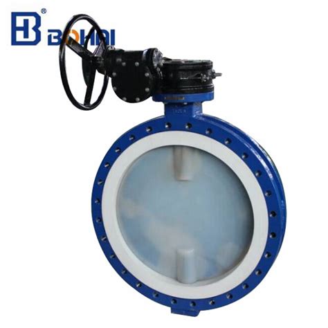 Full Ptfe Lined U Type Flanged Butterfly Valve Butterfly Valve And Control Valve