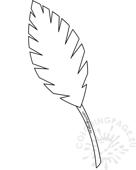 Palm leaf outline Palm Sunday – Coloring Page