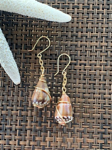 Genuine Seashell Dangle Earrings Etsy Uk Seashell Jewelry Diy