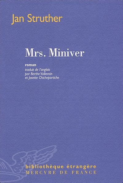 Mrs Miniver Roman Broch Jan Struther Achat Livre Fnac