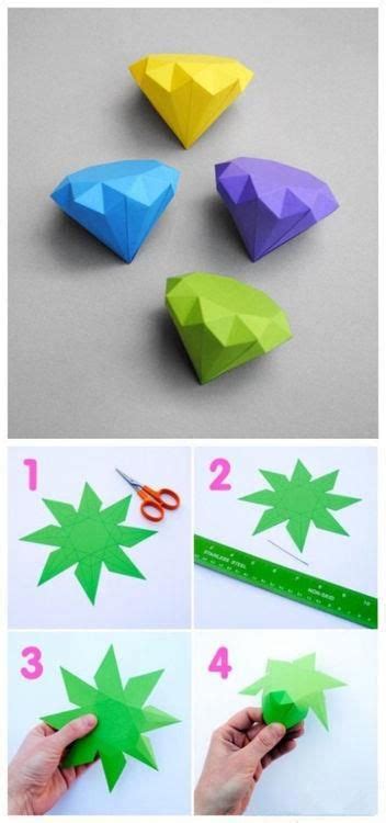 Diy Deko Selber Machen Sch Ne Diamanten Aus Papier Basteln