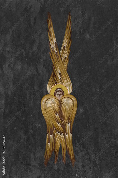 Christian Traditional Image Of The Seraphim Religious Illustration On