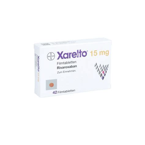 Xarelto 15 mg Filmtabletten 42 stk günstig bei apo