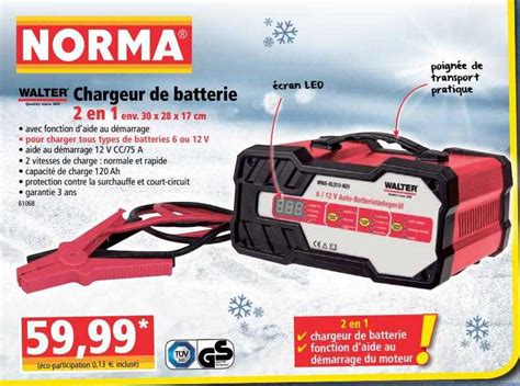 Promo Chargeur De Batterie Walter Chez Norma ICatalogue Fr