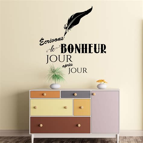 Sticker Ecrivons Le Bonheur Stickers Citations Fran Ais Ambiance