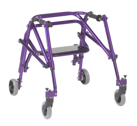 Inspired by Drive Nimbo 2G Lightweight Posterior Walker with Seat, Small, Wizard Purple ...