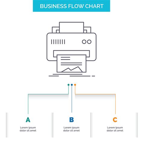 Digital Printer Printing Hardware Paper Business Flow Chart Design