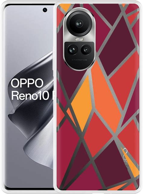 Cazy Hoesje Geschikt Voor Oppo Reno Pro G Colorful Triangles Bol