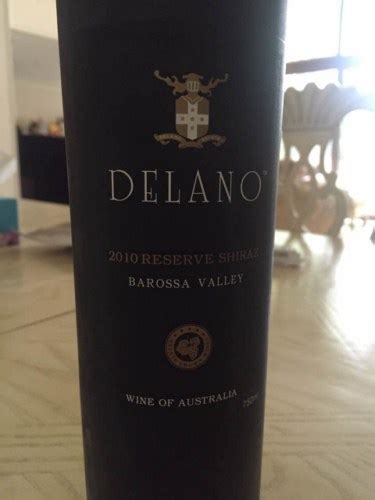 2018 Delano Barossa Valley Reserve Shiraz Vivino US