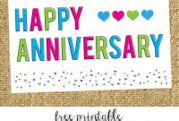 Anniversary Card Templates | 10+ Free Printable Word & Pdf intended for ...