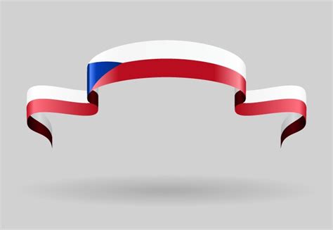 Czech Flag Wavy Abstract Background Royalty Free Vector