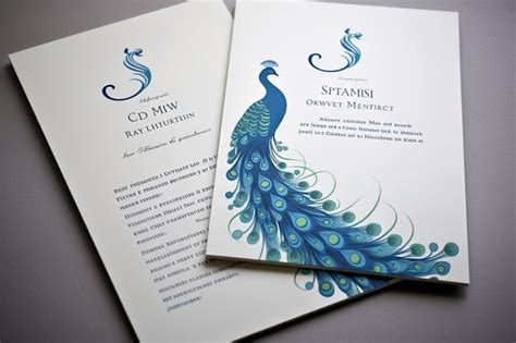 Stunning Peacock Wedding Invitation Template Premium Ai Generated Image