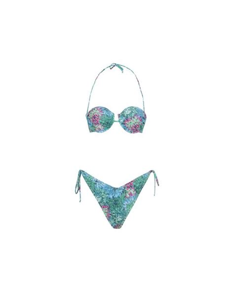 Reina Olga Synthetic Penny Bikini Set Swimwear In Blue Lyst