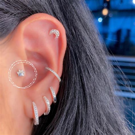 Piercing De Prata Orelha Tragus DiBali Joias