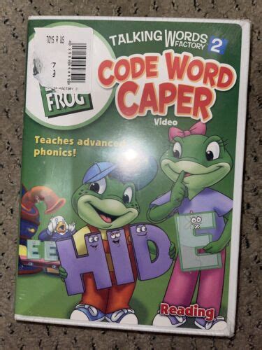 NEW Leap Frog Talking Words Factory 2 Code Word Caper DVD