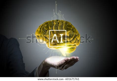 Aiartificial Intelligence Concept D Rendering Abstract Stock Photo