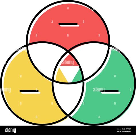 Ilustraci N De Vector De Icono De Color Del Diagrama De Venn Imagen