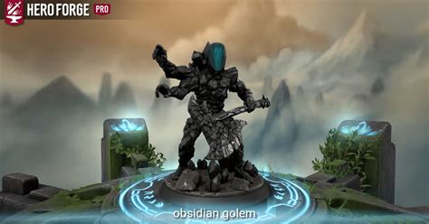 Obsidian Golem Made With Hero Forge