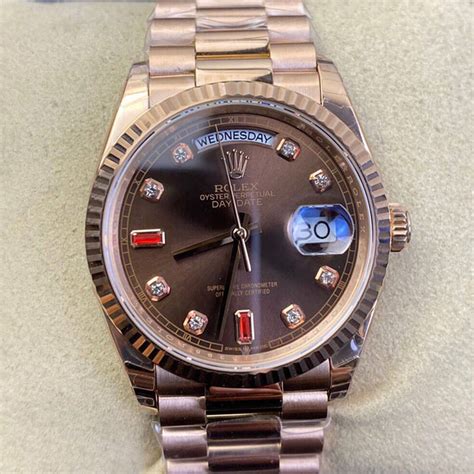 Replica Rolex Day Date 118235 1 1 Best Edition Ew Factory Brown Dial Swiss Replica Watches Uk