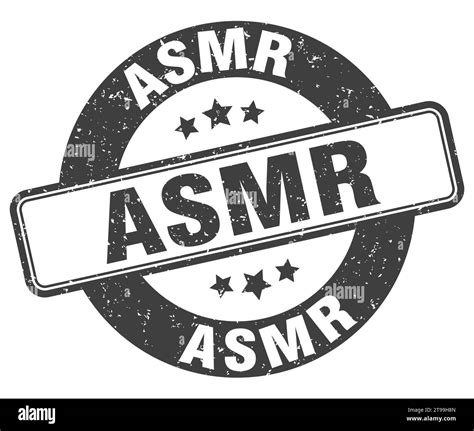 Asmr Stamp Asmr Sign Round Grunge Label Stock Vector Image Art Alamy