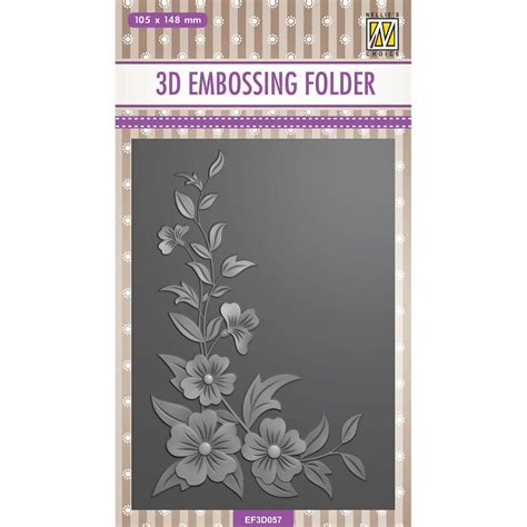 Nellie Snellen D Embossing Folder A Flower Corner Ef D