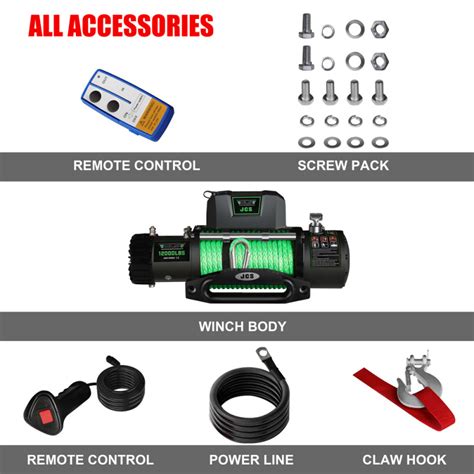 Lbs V Dc Pulling Electric Winch For Atv Utv Synthetic Rope