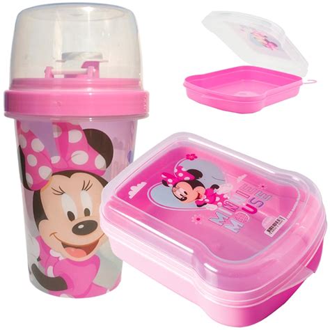 Kit Porta Lanche Shakeira Ml Minnie Rosa Escola Infantil No Shoptime