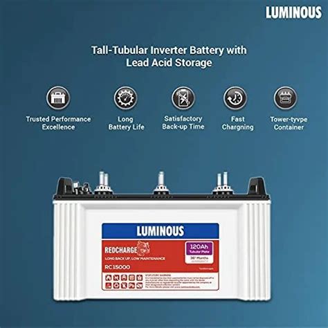 Luminous Eco Volt Neo 850 Sine Wave Inverter With RC15000 120 Ah