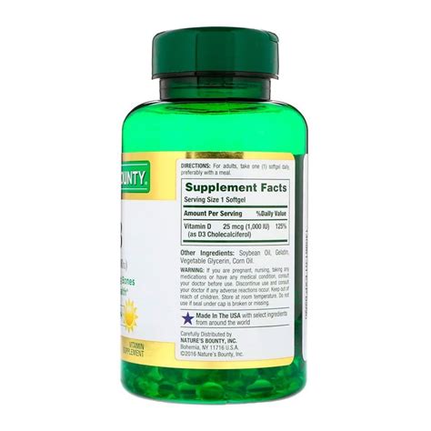 Order Nature S Bounty Vitamin D Mcg Iu Rapid Release