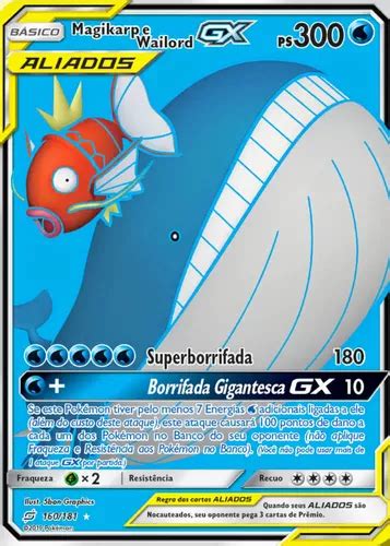 Carta Pokémon Magikarp E Wailord Gx União De Aliados Parcelamento sem